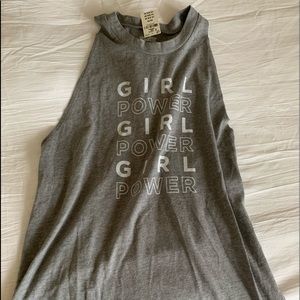 PINK girl power tank top, twist back